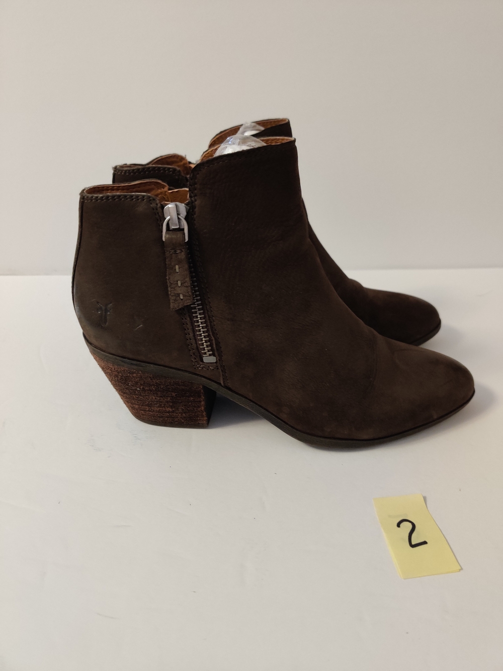 Frye Brown Suede Side-Zip Ankle Boots 5.5